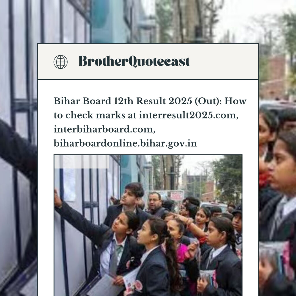 Bihar Board 12th Result 2025 Released